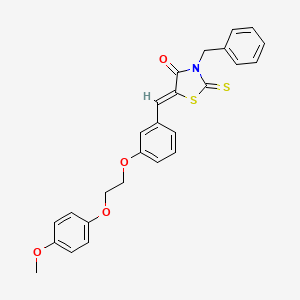 molecular formula C26H23NO4S2 B5909769 3-benzyl-5-{3-[2-(4-methoxyphenoxy)ethoxy]benzylidene}-2-thioxo-1,3-thiazolidin-4-one 