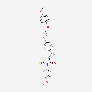 molecular formula C26H23NO5S2 B5909776 5-{4-[2-(4-methoxyphenoxy)ethoxy]benzylidene}-3-(4-methoxyphenyl)-2-thioxo-1,3-thiazolidin-4-one 