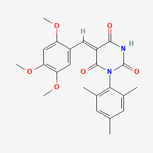 molecular formula C23H24N2O6 B5909821 1-mesityl-5-(2,4,5-trimethoxybenzylidene)-2,4,6(1H,3H,5H)-pyrimidinetrione 