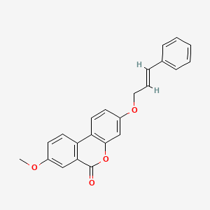 molecular formula C23H18O4 B5909823 8-methoxy-3-[(3-phenyl-2-propen-1-yl)oxy]-6H-benzo[c]chromen-6-one 