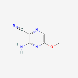 molecular formula C6H6N4O B590985 3-Amino-5-methoxypyrazine-2-carbonitrile CAS No. 135291-84-8