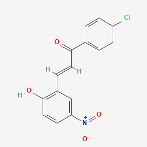molecular formula C15H10ClNO4 B5909856 1-(4-chlorophenyl)-3-(2-hydroxy-5-nitrophenyl)-2-propen-1-one 