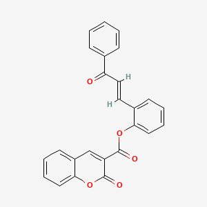 2-(3-oxo-3-phenyl-1-propen-1-yl)phenyl 2-oxo-2H-chromene-3-carboxylate