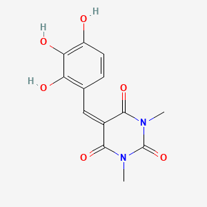 molecular formula C13H12N2O6 B5909876 1,3-dimethyl-5-(2,3,4-trihydroxybenzylidene)-2,4,6(1H,3H,5H)-pyrimidinetrione 