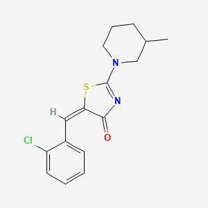 molecular formula C16H17ClN2OS B5909878 5-(2-chlorobenzylidene)-2-(3-methyl-1-piperidinyl)-1,3-thiazol-4(5H)-one 