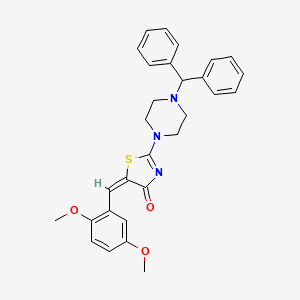 5-(2,5-dimethoxybenzylidene)-2-[4-(diphenylmethyl)-1-piperazinyl]-1,3-thiazol-4(5H)-one