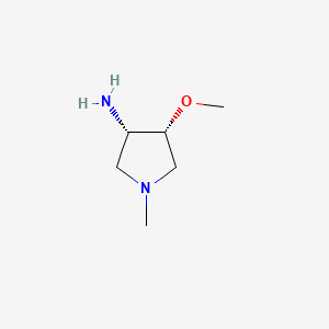 molecular formula C6H16Cl2N2O B590992 (3S,4R)-4-Methoxy-1-methylpyrrolidin-3-amine CAS No. 128757-97-1