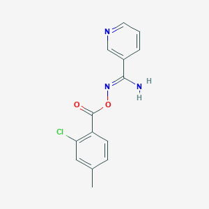 molecular formula C14H12ClN3O2 B5909957 N'-[(2-chloro-4-methylbenzoyl)oxy]-3-pyridinecarboximidamide 