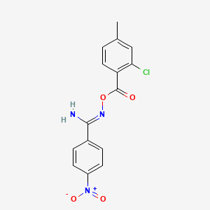 molecular formula C15H12ClN3O4 B5909968 N'-[(2-chloro-4-methylbenzoyl)oxy]-4-nitrobenzenecarboximidamide 