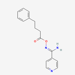 molecular formula C16H17N3O2 B5909974 N'-[(4-phenylbutanoyl)oxy]-4-pyridinecarboximidamide 