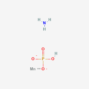 molecular formula H8MnNO5P B590998 Azane;hydrogen phosphate;manganese(2+) CAS No. 13446-31-6