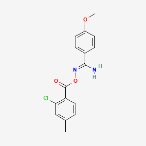 molecular formula C16H15ClN2O3 B5909980 N'-[(2-chloro-4-methylbenzoyl)oxy]-4-methoxybenzenecarboximidamide 