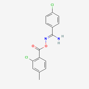 molecular formula C15H12Cl2N2O2 B5909985 4-chloro-N'-[(2-chloro-4-methylbenzoyl)oxy]benzenecarboximidamide 