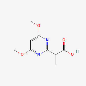 molecular formula C9H12N2O4 B590999 2-(4,6-Dimethoxypyrimidin-2-yl)propanoic acid CAS No. 134866-84-5