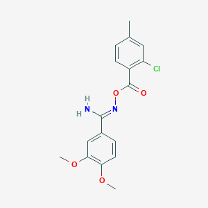 molecular formula C17H17ClN2O4 B5909996 N'-[(2-chloro-4-methylbenzoyl)oxy]-3,4-dimethoxybenzenecarboximidamide 