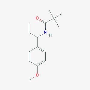 molecular formula C15H23NO2 B5910009 N-[1-(4-methoxyphenyl)propyl]-2,2-dimethylpropanamide 