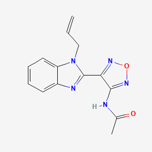 molecular formula C14H13N5O2 B5910019 N-[4-(1-allyl-1H-benzimidazol-2-yl)-1,2,5-oxadiazol-3-yl]acetamide 