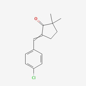 molecular formula C14H15ClO B591005 (E)-5[(4-Chlorophenyl)methylene]-2,2-dimethylcyclopentanone CAS No. 131984-21-9