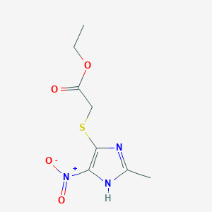 molecular formula C8H11N3O4S B5910074 ethyl [(2-methyl-4-nitro-1H-imidazol-5-yl)thio]acetate 
