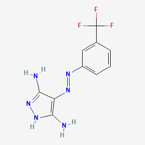 molecular formula C10H9F3N6 B5910110 3-amino-5-imino-1,5-dihydro-4H-pyrazol-4-one [3-(trifluoromethyl)phenyl]hydrazone 