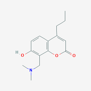 molecular formula C15H19NO3 B5910132 8-[(dimethylamino)methyl]-7-hydroxy-4-propyl-2H-chromen-2-one 