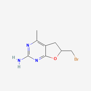 molecular formula C8H10BrN3O B5910160 6-(bromomethyl)-4-methyl-5,6-dihydrofuro[2,3-d]pyrimidin-2-amine 