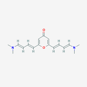 molecular formula C17H22N2O2 B5910161 2,6-bis[4-(dimethylamino)-1,3-butadien-1-yl]-4H-pyran-4-one 