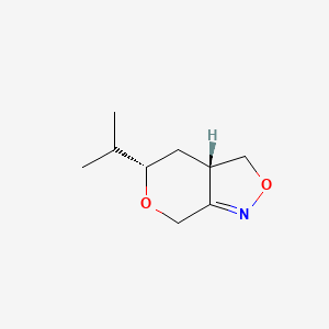 molecular formula C9H15NO2 B591017 (3aS,5S)-5-Isopropyl-3,3a,4,5-tetrahydro-7H-pyrano[3,4-c][1,2]oxazole CAS No. 136968-83-7