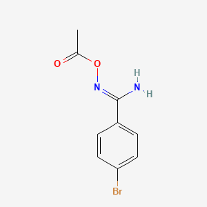 molecular formula C9H9BrN2O2 B5910176 N'-(acetyloxy)-4-bromobenzenecarboximidamide 