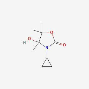 molecular formula C9H15NO3 B5910180 3-cyclopropyl-4-hydroxy-4,5,5-trimethyl-1,3-oxazolidin-2-one 