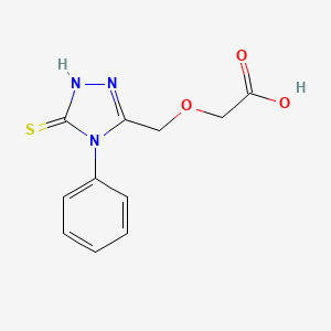 molecular formula C11H11N3O3S B5910181 [(5-mercapto-4-phenyl-4H-1,2,4-triazol-3-yl)methoxy]acetic acid 