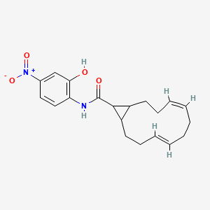 N-(2-hydroxy-4-nitrophenyl)bicyclo[10.1.0]trideca-4,8-diene-13-carboxamide