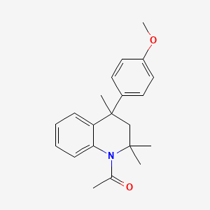 molecular formula C21H25NO2 B5910197 1-acetyl-4-(4-methoxyphenyl)-2,2,4-trimethyl-1,2,3,4-tetrahydroquinoline 