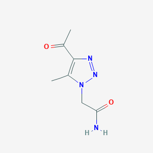molecular formula C7H10N4O2 B5910214 2-(4-acetyl-5-methyl-1H-1,2,3-triazol-1-yl)acetamide 