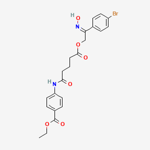 ethyl 4-({5-[2-(4-bromophenyl)-2-(hydroxyimino)ethoxy]-5-oxopentanoyl}amino)benzoate