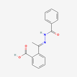 molecular formula C16H14N2O3 B5910236 2-(N-benzoylethanehydrazonoyl)benzoic acid 