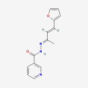 molecular formula C14H13N3O2 B5910238 N'-[3-(2-furyl)-1-methyl-2-propen-1-ylidene]nicotinohydrazide 