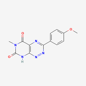 molecular formula C13H11N5O3 B5910252 3-(4-methoxyphenyl)-6-methylpyrimido[5,4-e][1,2,4]triazine-5,7(6H,8H)-dione 
