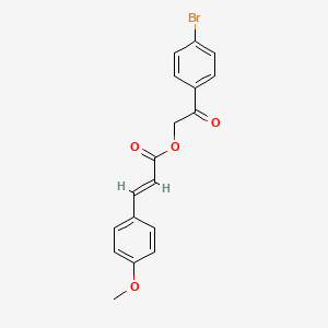 molecular formula C18H15BrO4 B5910275 2-(4-bromophenyl)-2-oxoethyl 3-(4-methoxyphenyl)acrylate 