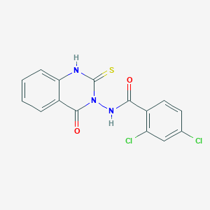 molecular formula C15H9Cl2N3O2S B5910286 2,4-dichloro-N-(2-mercapto-4-oxo-3(4H)-quinazolinyl)benzamide 