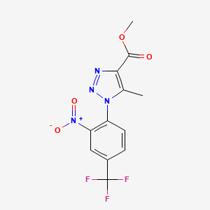 molecular formula C12H9F3N4O4 B5910287 methyl 5-methyl-1-[2-nitro-4-(trifluoromethyl)phenyl]-1H-1,2,3-triazole-4-carboxylate 