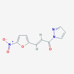 molecular formula C10H7N3O4 B5910291 1-[3-(5-nitro-2-furyl)acryloyl]-1H-pyrazole 