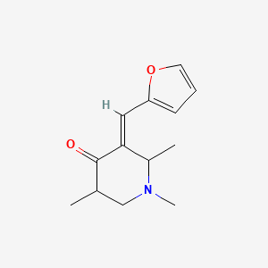 molecular formula C13H17NO2 B5910294 3-(2-furylmethylene)-1,2,5-trimethyl-4-piperidinone 
