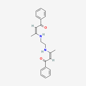 molecular formula C22H24N2O2 B5910300 3,3'-(1,2-ethanediyldiimino)bis(1-phenyl-2-buten-1-one) 