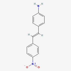molecular formula C14H12N2O2 B5910304 4-[2-(4-硝基苯基)乙烯基]苯胺 CAS No. 7297-52-1