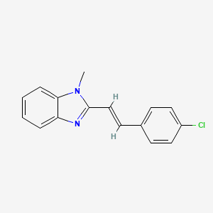 molecular formula C16H13ClN2 B5910327 2-[2-(4-chlorophenyl)vinyl]-1-methyl-1H-benzimidazole 