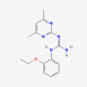 molecular formula C15H19N5O B5910338 N-(4,6-dimethyl-2-pyrimidinyl)-N'-(2-ethoxyphenyl)guanidine 