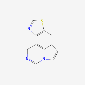 molecular formula C11H7N3S B591034 1H-Pyrrolo[3,2,1-IJ]thiazolo[4,5-F]quinazoline CAS No. 125736-78-9