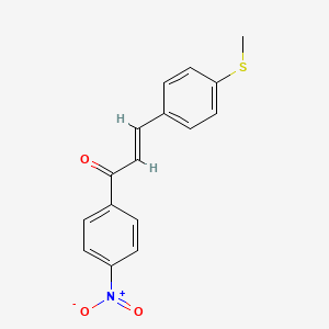 molecular formula C16H13NO3S B5910355 3-[4-(methylthio)phenyl]-1-(4-nitrophenyl)-2-propen-1-one 