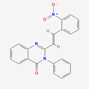 molecular formula C22H15N3O3 B5910359 2-[2-(2-nitrophenyl)vinyl]-3-phenyl-4(3H)-quinazolinone 